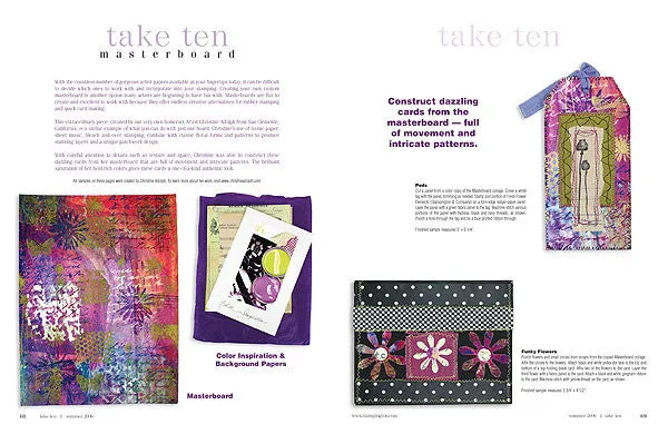 Stampington Take Ten Summer 2006 blad trykt kortlaging