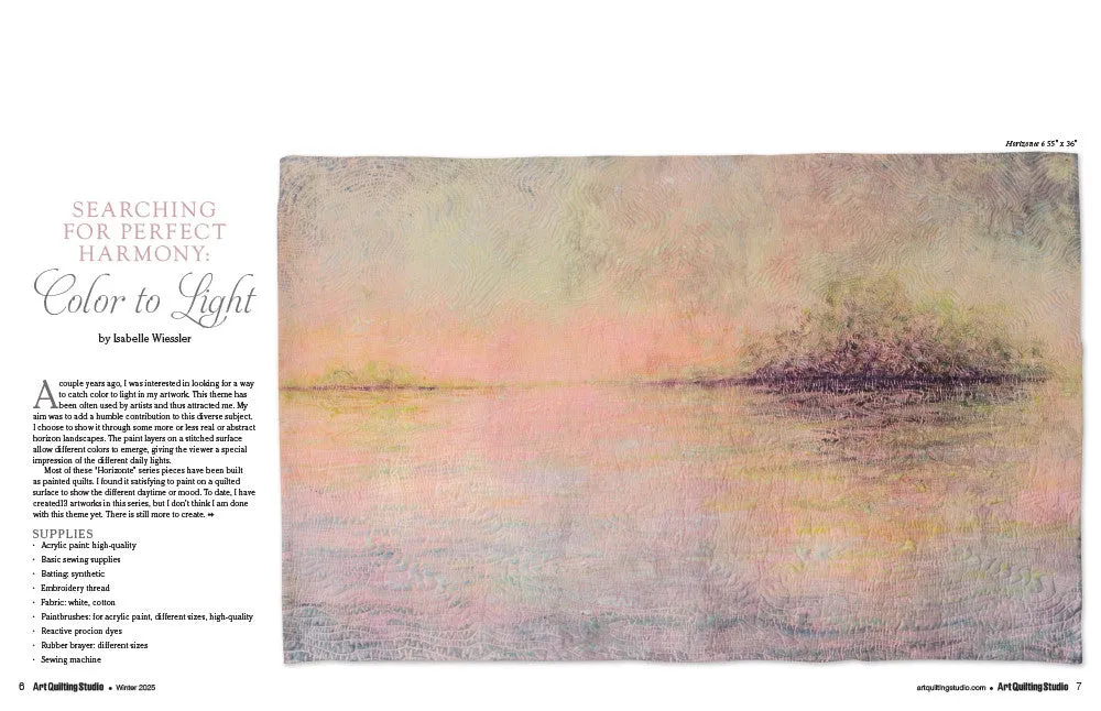 Stampington Art Quilting Studio Winter 2025 nedlasting quilt
