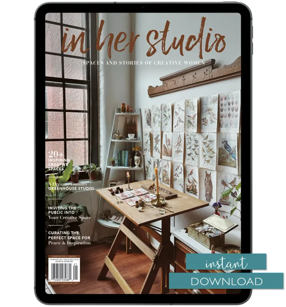 Stampington In Her Studio Spring 2022 blad digital kreativt