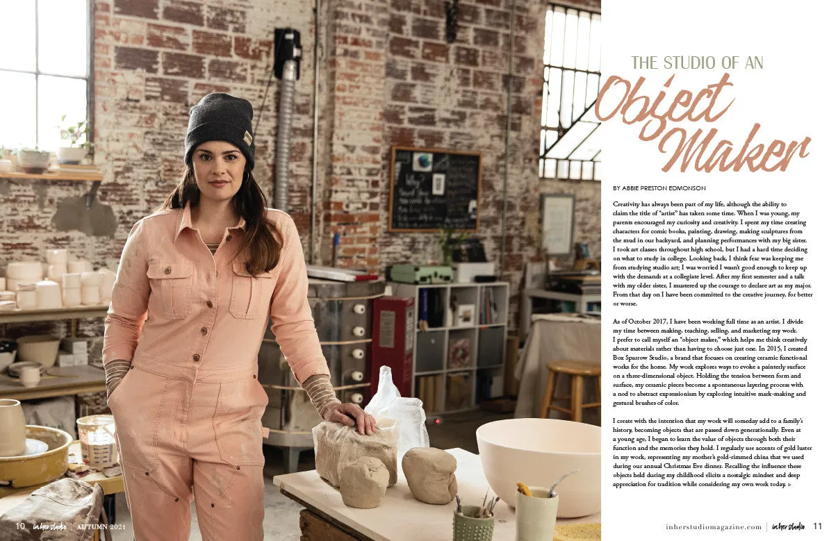 Stampington In Her Studio Autumn 2021 blad kreative rom organisering