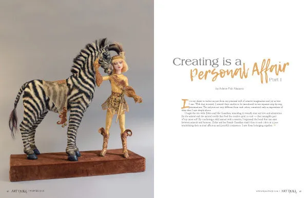 Stampington Art Doll Quarterly Winter 2018 blad digital julenummer