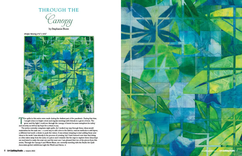 Stampington Art Quilting Studio Autumn 2022 blad digital PDF