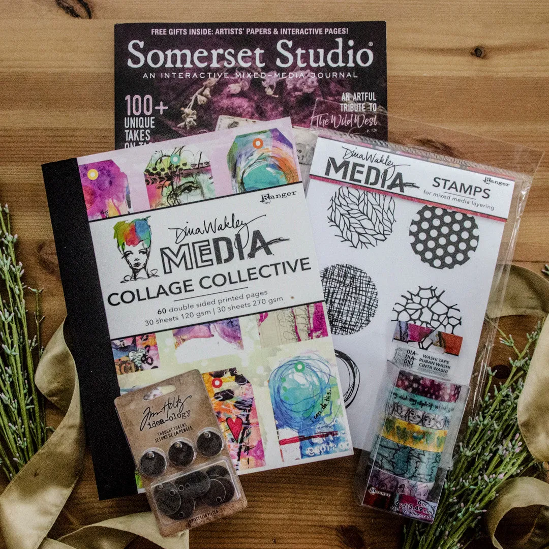 Stampington Somerset Studio Collage Artist bladpakke 5 deler