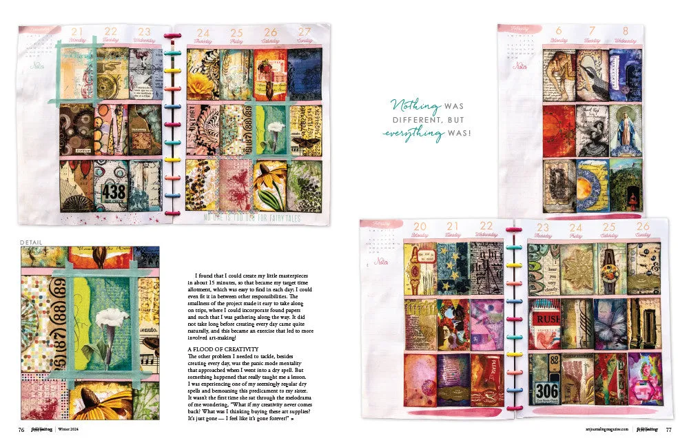 Stampington Art Journaling Winter 2024 blad PDF 144 sider