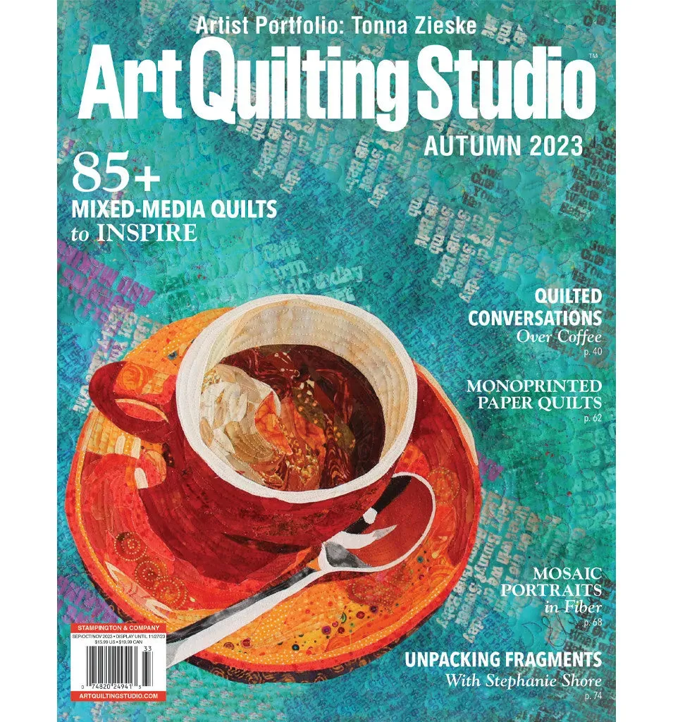 Stampington Art Quilting Studio Autumn 2023 blad quilt 144 sider