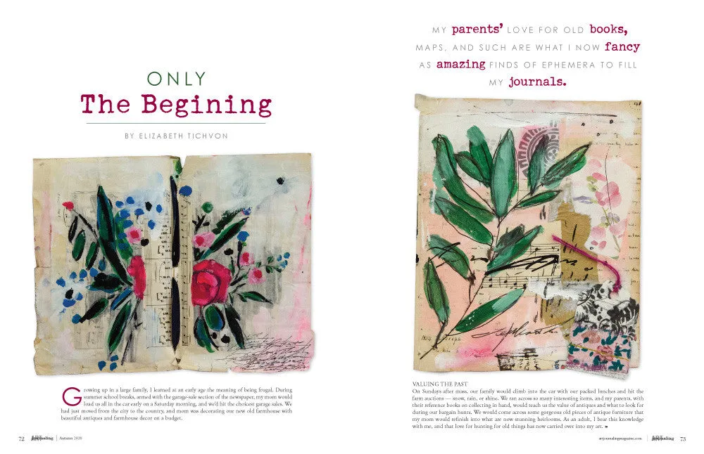 Stampington Art Journaling Autumn 2020 blad digital utgave høst