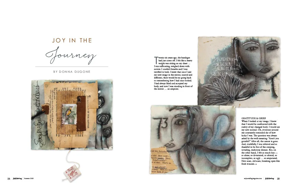 Stampington Art Journaling abonnement 1 år kunstblad 4 nr
