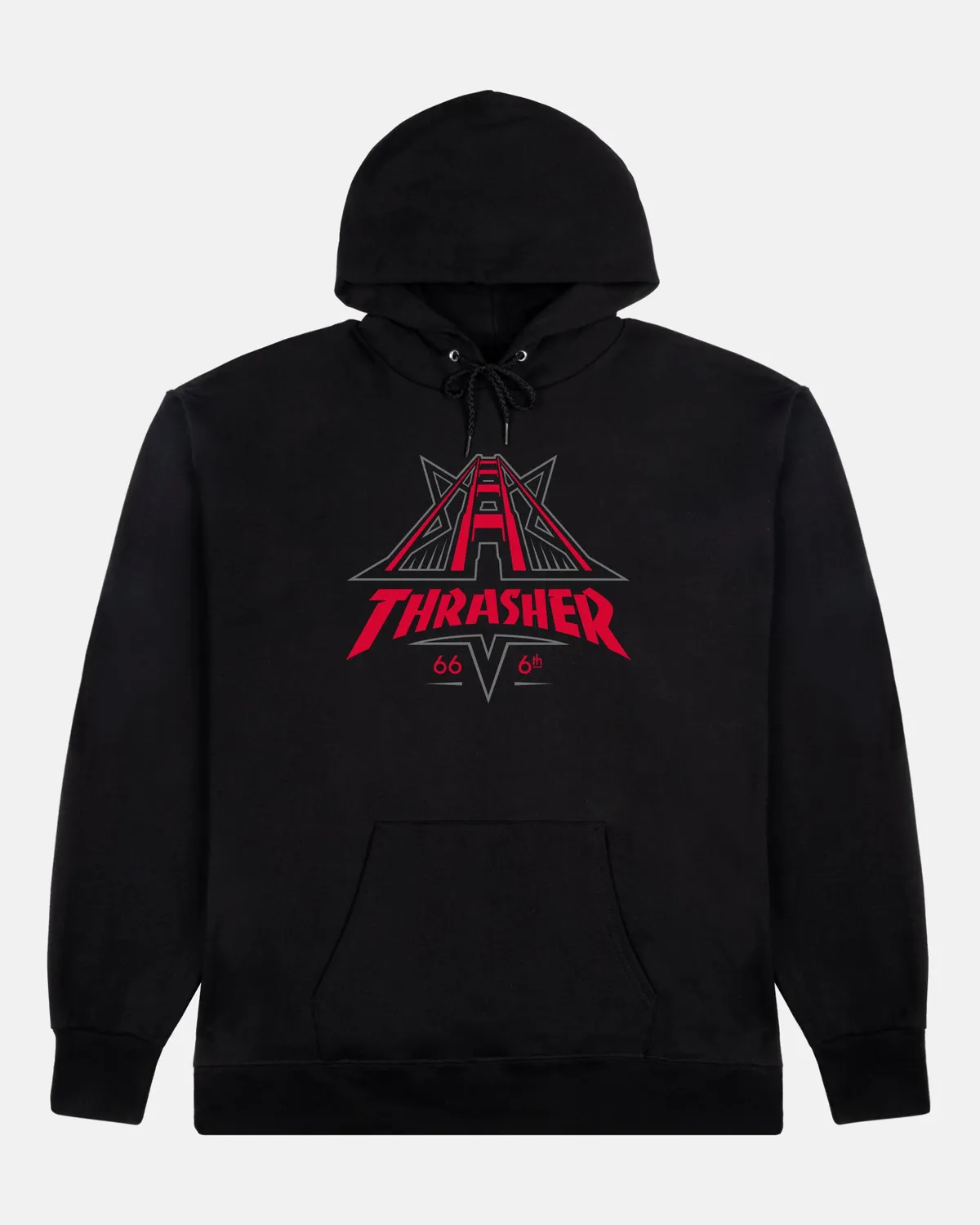 Thrasher Golden Gate hoodie svart