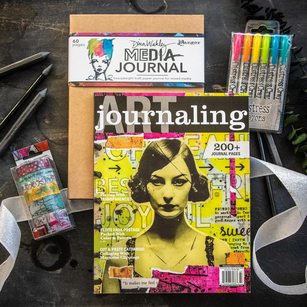 Stampington Art Journaling startsett blad + 3 deler