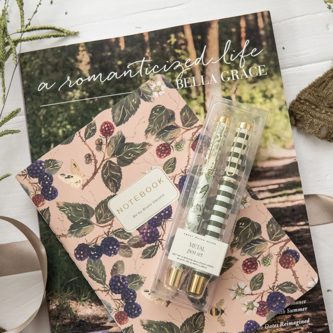 Stampington Bella Grace Romancing Summer Bundle blad med penn