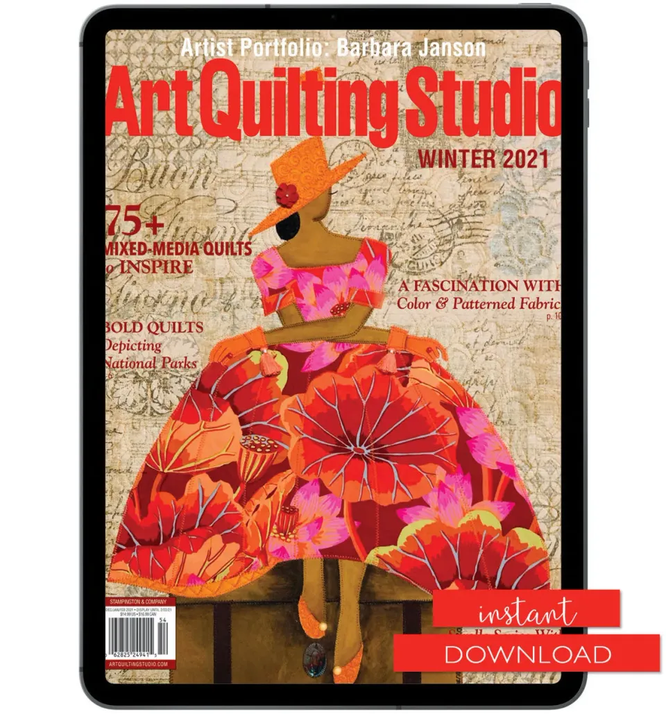 Stampington Art Quilting Studio Winter 2021 blad PDF