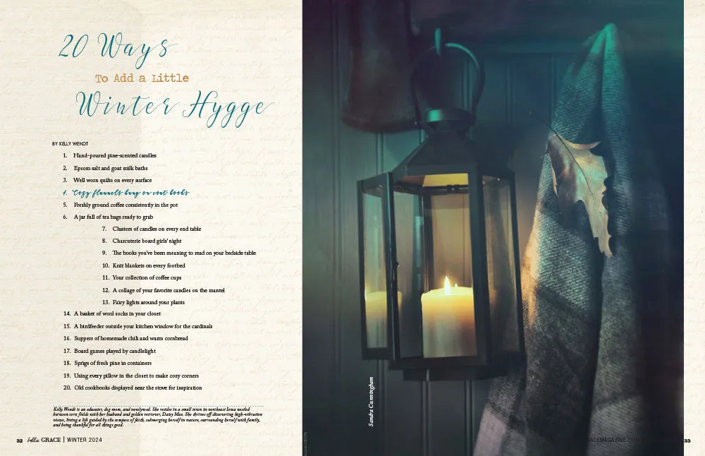 Bella Grace Issue 38 blad PDF-nedlasting vinter