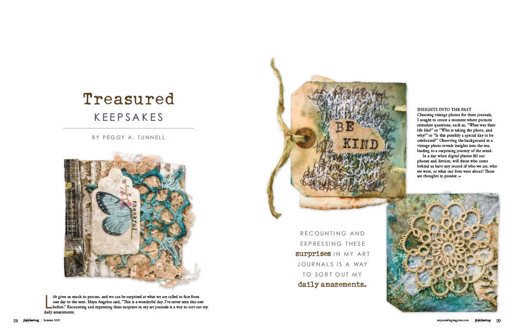 Stampington Art Journaling Summer 2025 blad akvarell