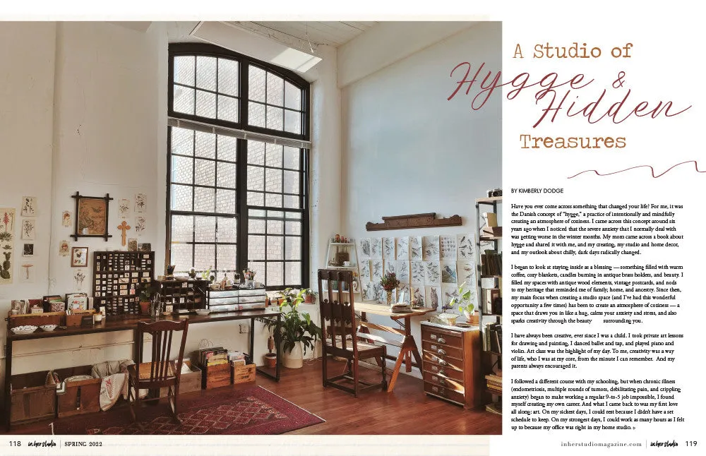 Stampington In Her Studio Spring 2022 blad papir atelier