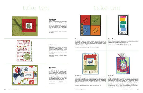 Stampington Take Ten 2005 Volume 5 blad enkeltutgave kortlaging