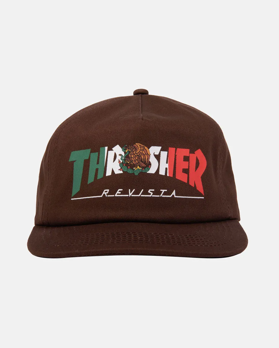 Thrasher Mexico Revista caps brun snapback