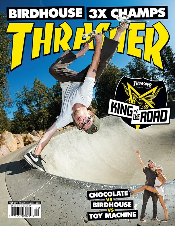 Thrasher September 2016 blad King of the Road