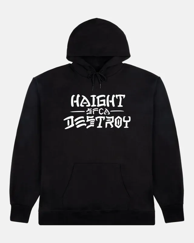 Thrasher Haight and Destroy hettegenser svart