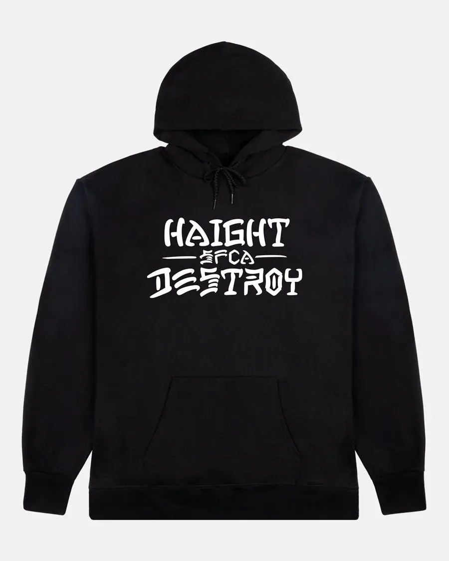 Thrasher Haight and Destroy hettegenser svart