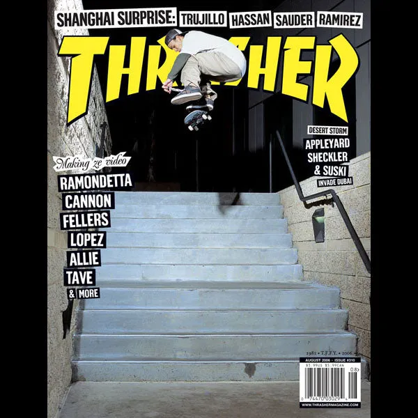 Thrasher Magazine august 2006 blad back issue