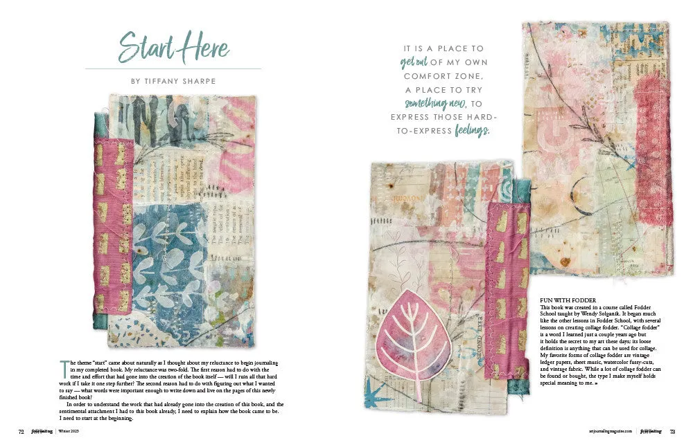 Stampington Art Journaling Winter 2023 blad PDF-nedlasting 144 sider