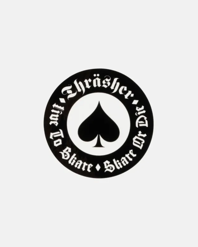 Thrasher Oath svart hvit klistremerke 6,4 cm