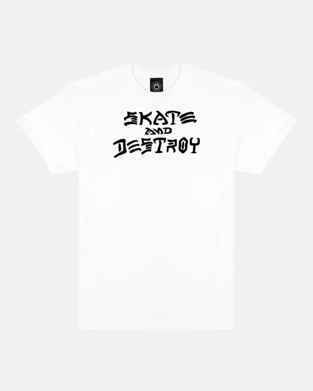 Thrasher Skate and Destroy t-skjorte hvit Stecyk