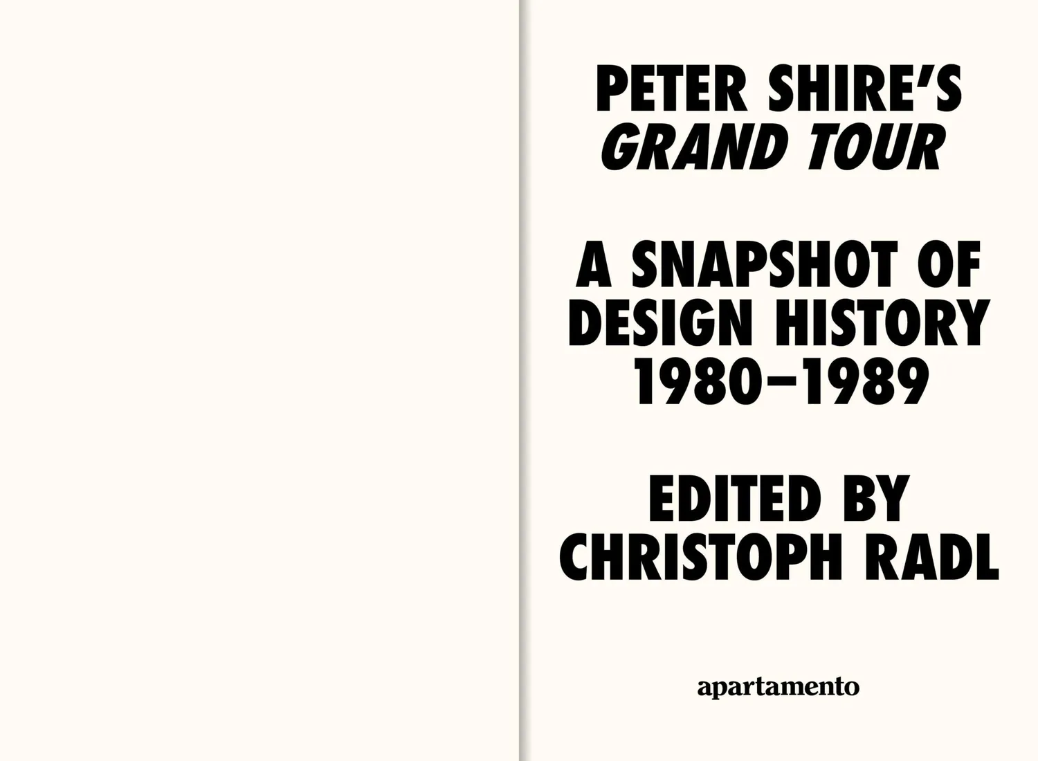 Apartamento Peter Shire Grand Tour blad Memphis design