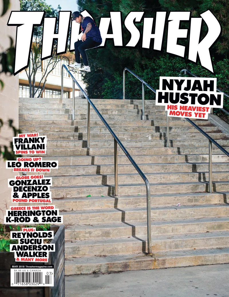Thrasher March 2018 blad enkeltnummer skateboard