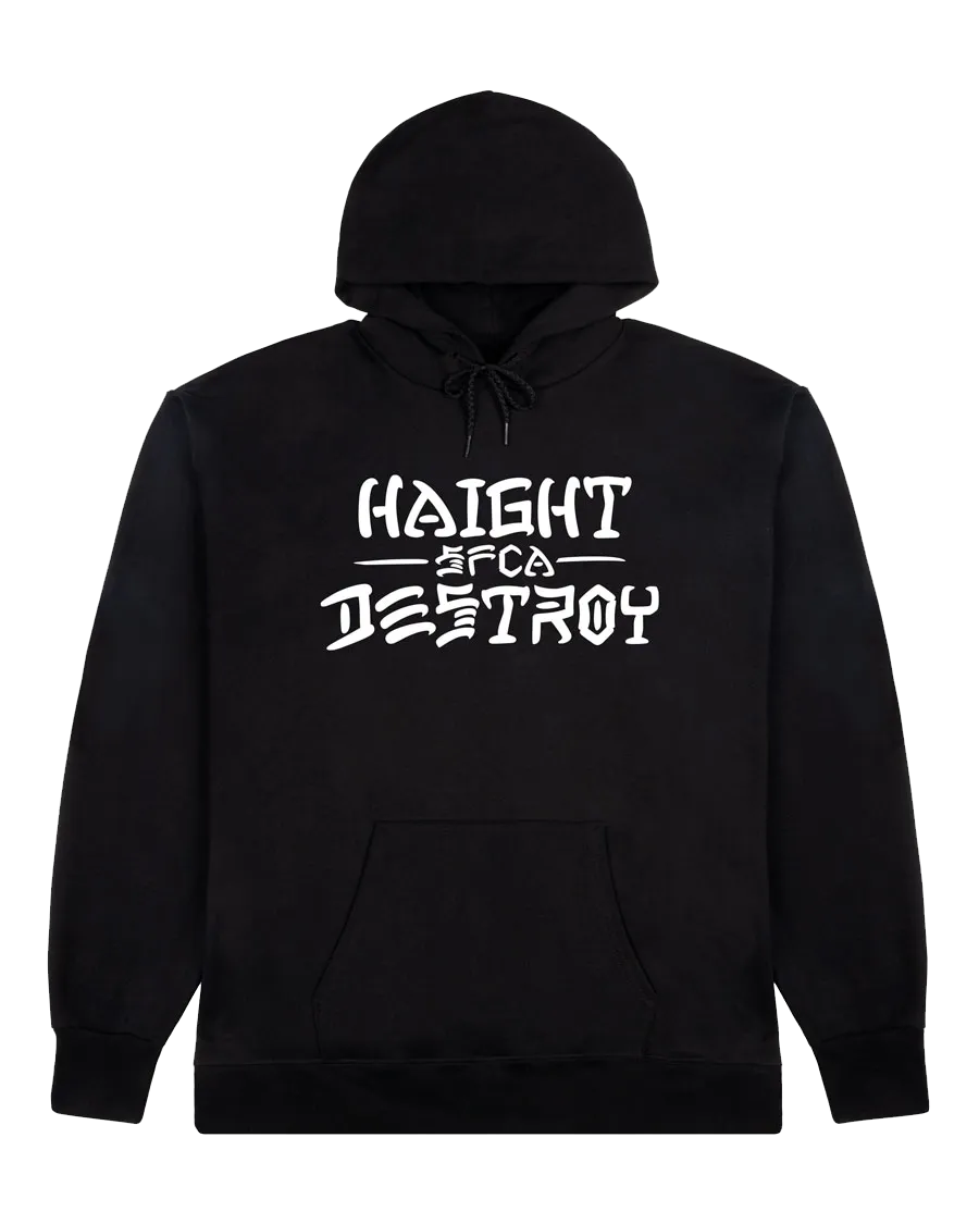 Thrasher Haight and Destroy hettegenser svart