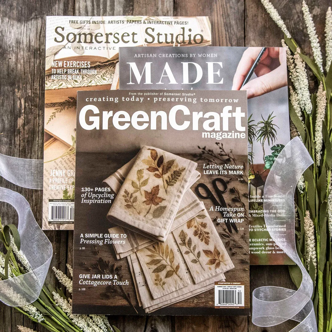 Stampington Makers Bundle bladpakke 3 nummer mixed-media