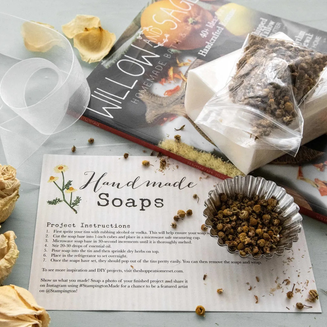 Stampington Willow and Sage kamille såpesett DIY blad