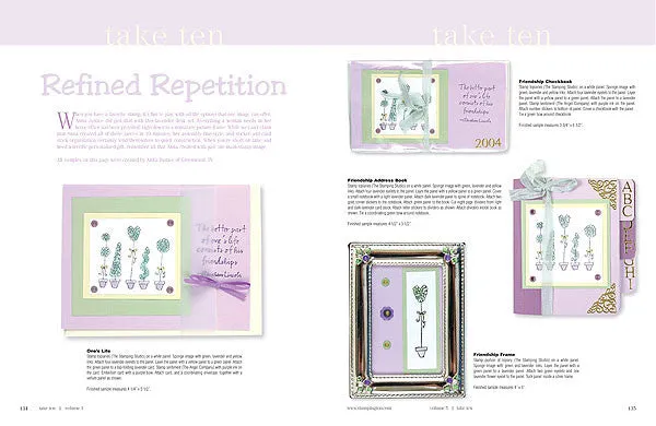 Stampington Take Ten 2004 Volume 3 blad med kortlaging