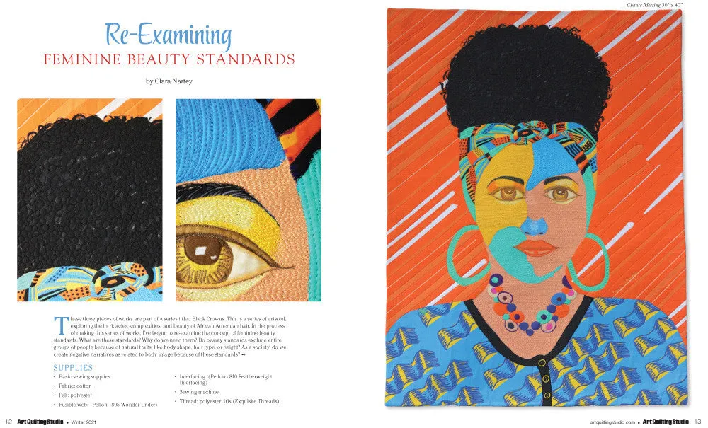Stampington Art Quilting Studio Winter 2021 blad PDF