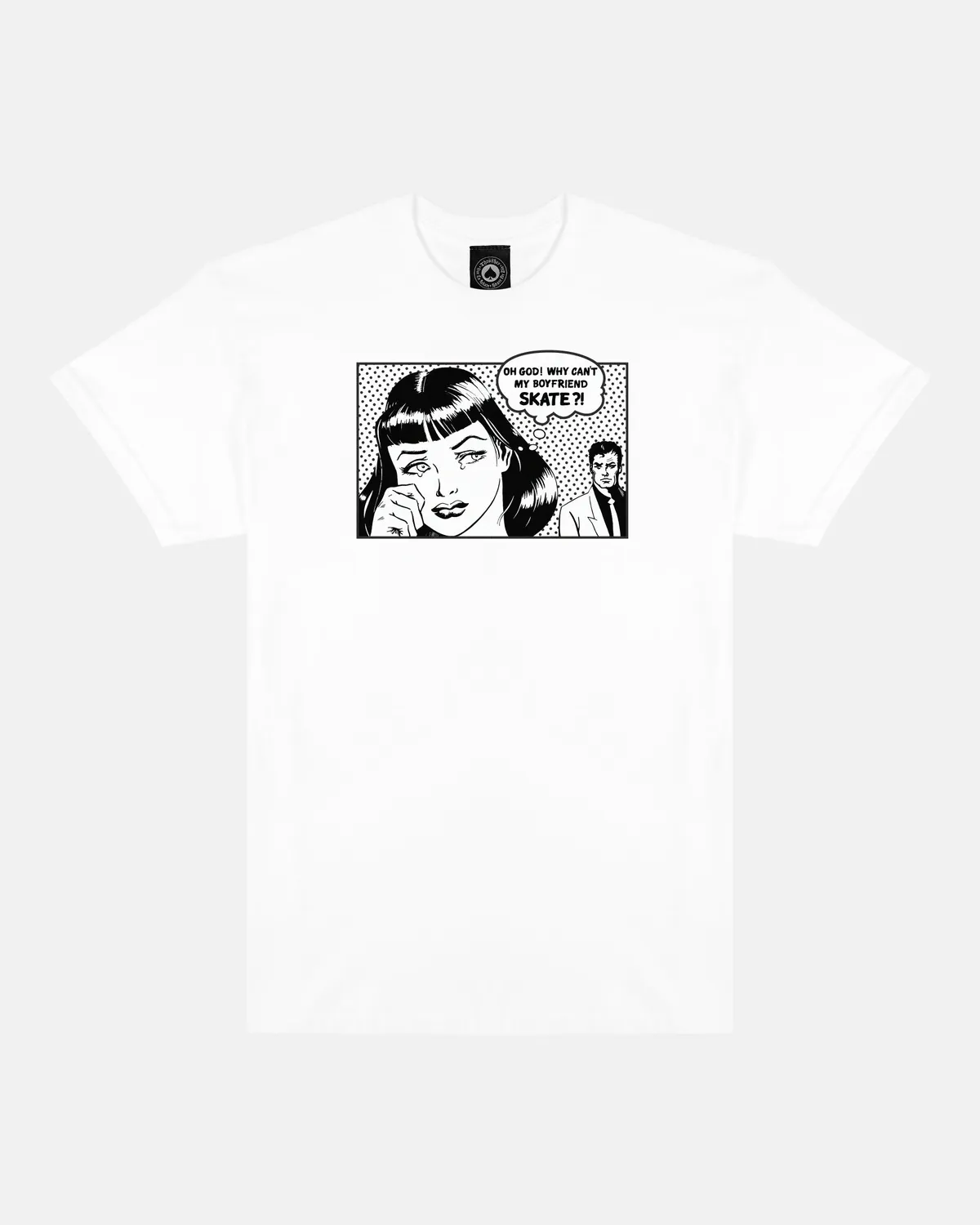 Thrasher Boyfriend t-skjorte hvit dame