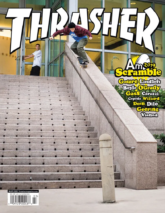 Thrasher Magazine mars 2020 blad Am Scramble