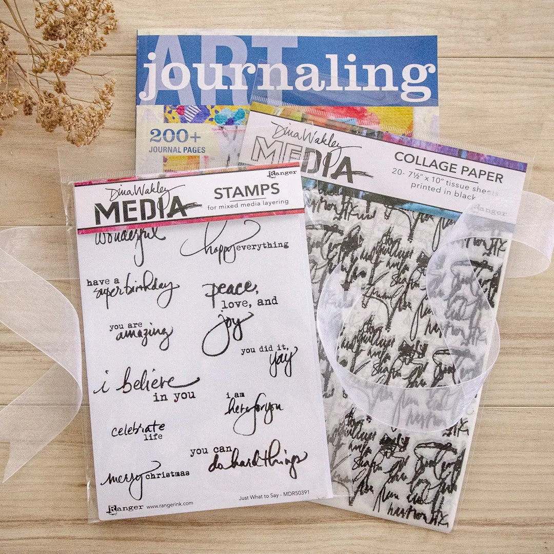 Stampington More Than Words art journaling kit Dina Wakley