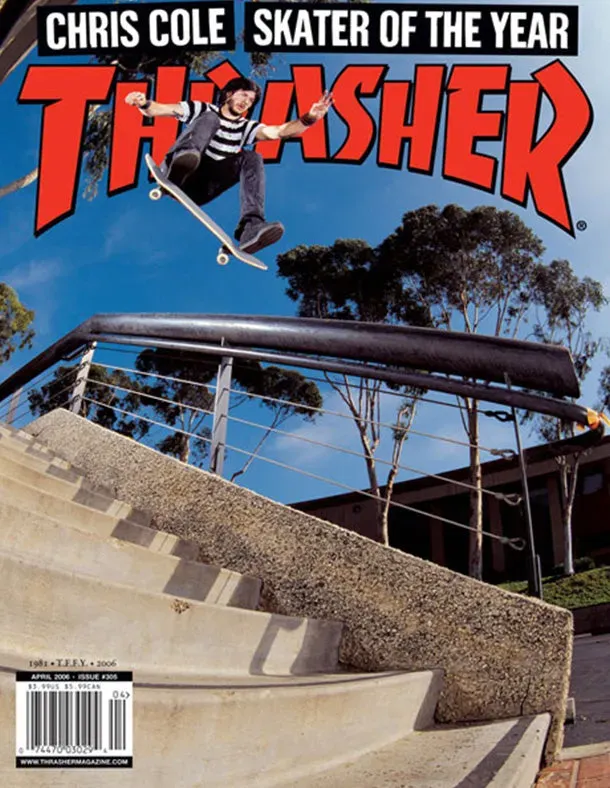 Thrasher April 2006 Issue SOTY Chris Cole blad