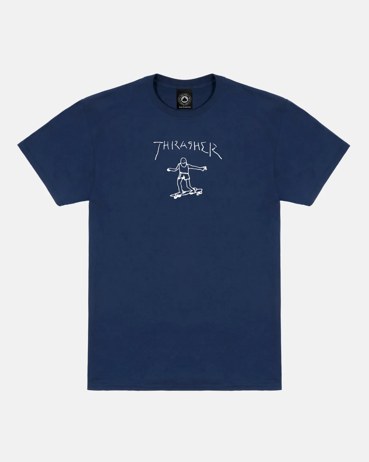 Thrasher Gonz t-skjorte navy/hvit bomull