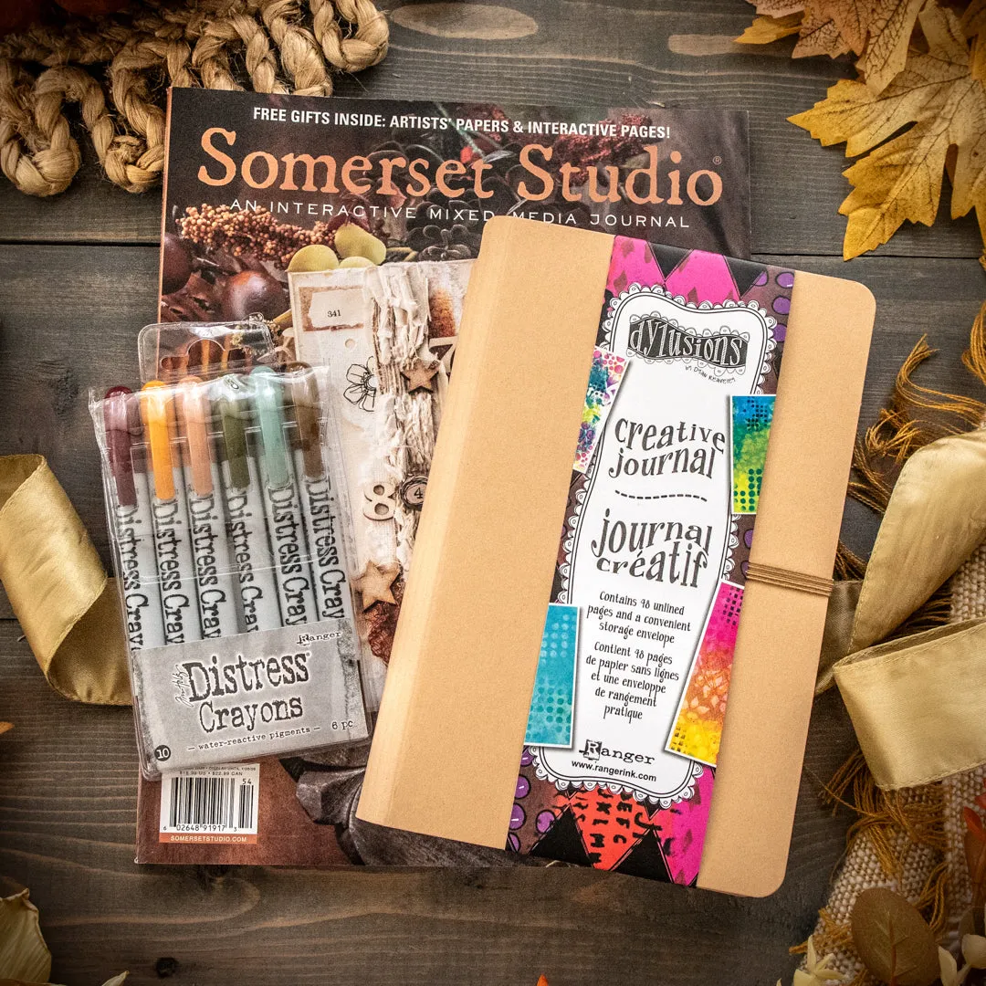 Stampington Somerset Studio Distress to Impress bladpakke 3 deler
