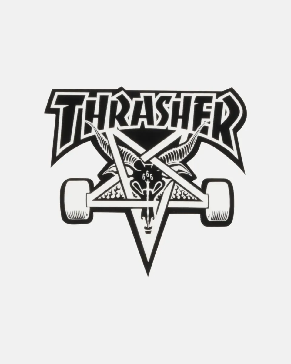 Thrasher Skategoat klistremerke hvitt