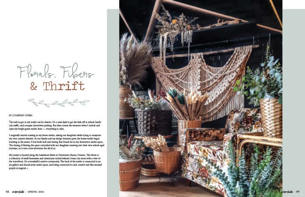 Stampington In Her Studio Spring 2022 blad papir atelier
