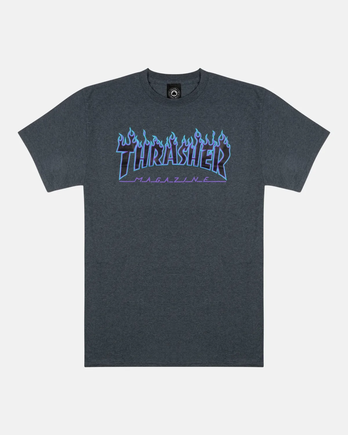 Thrasher Flame t-skjorte dark heather bomull
