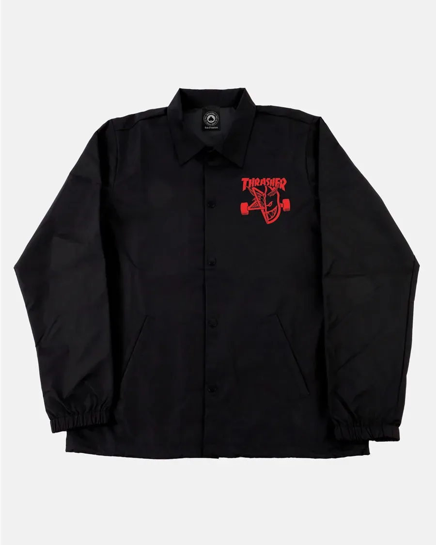 Thrasher X Spitfire Thrash & Burn coachjakke svart vannavstøtende