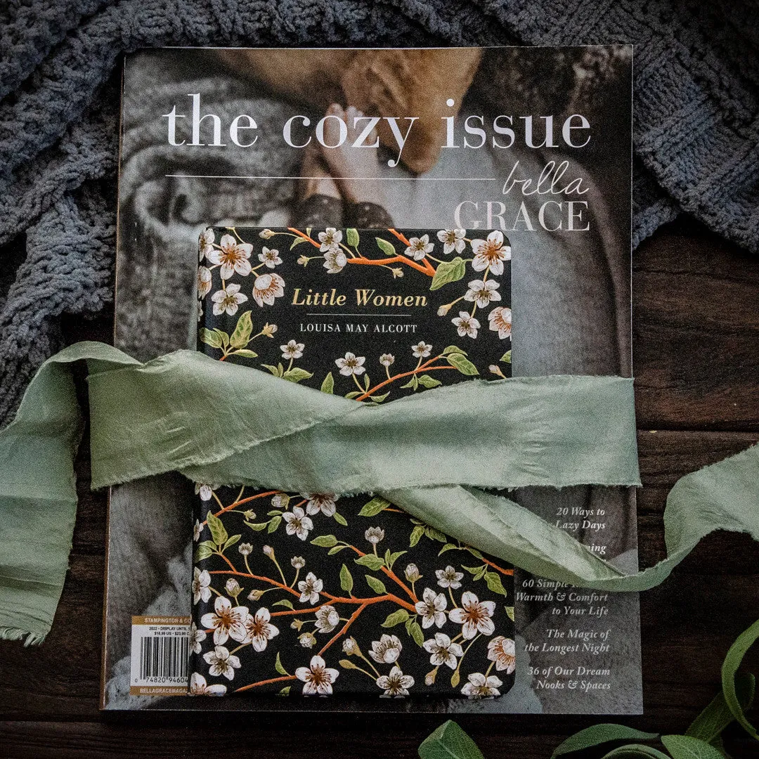 Stampington Cozy Issue Volume 5 pakke blad og Little Women bok
