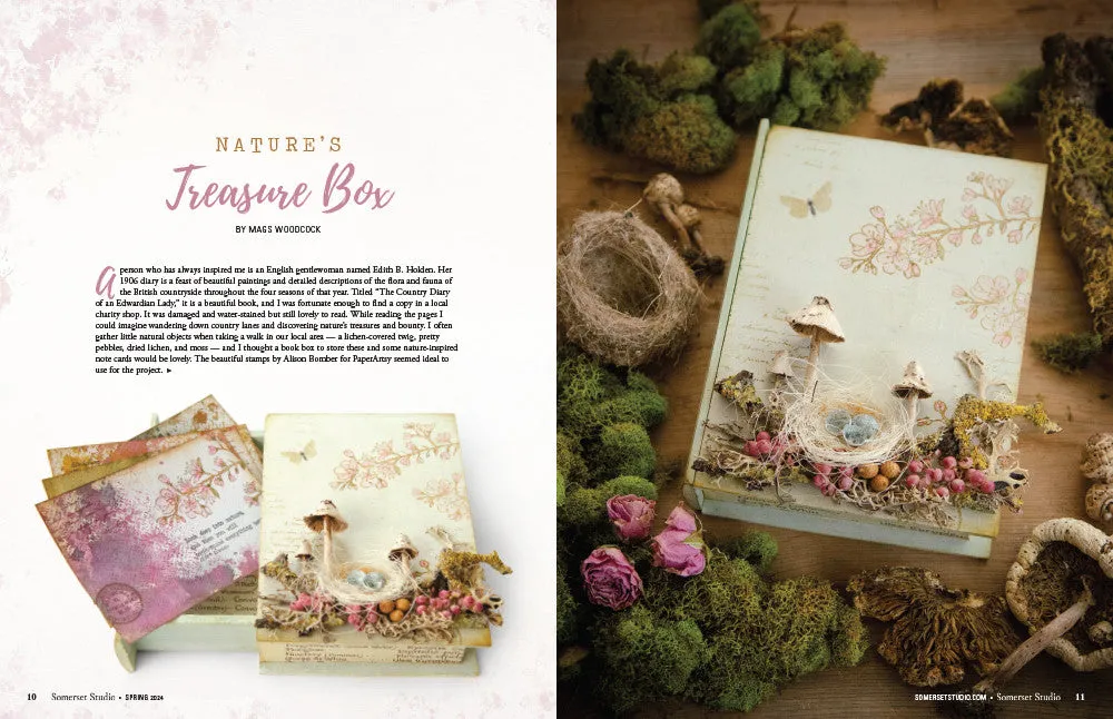 Stampington Somerset Studio Spring 2024 blad PDF mixed-media