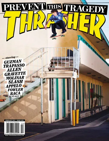 Thrasher February 2010 blad med DVD