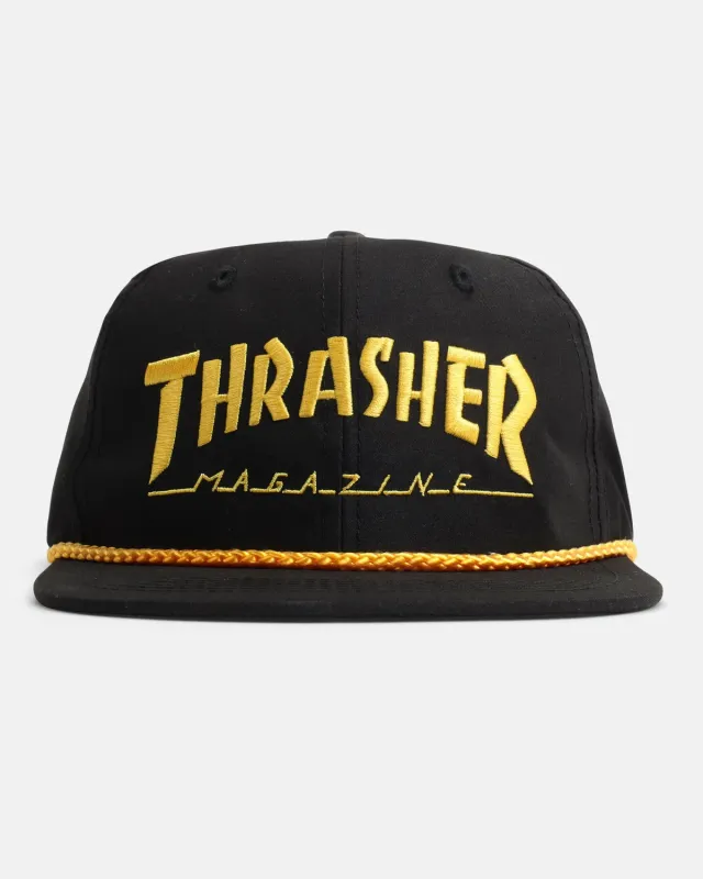 Thrasher Rope snapbackcaps svart/gul lett