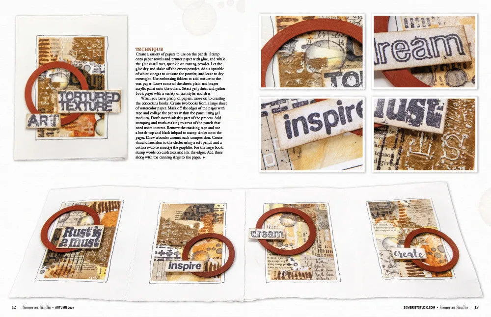 Stampington Somerset Studio Autumn 2024 e-blad PDF mixed-media