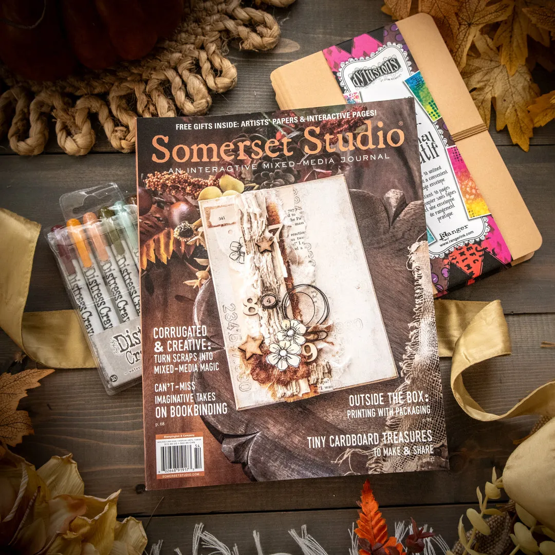 Stampington Somerset Studio Distress to Impress bladpakke 3 deler